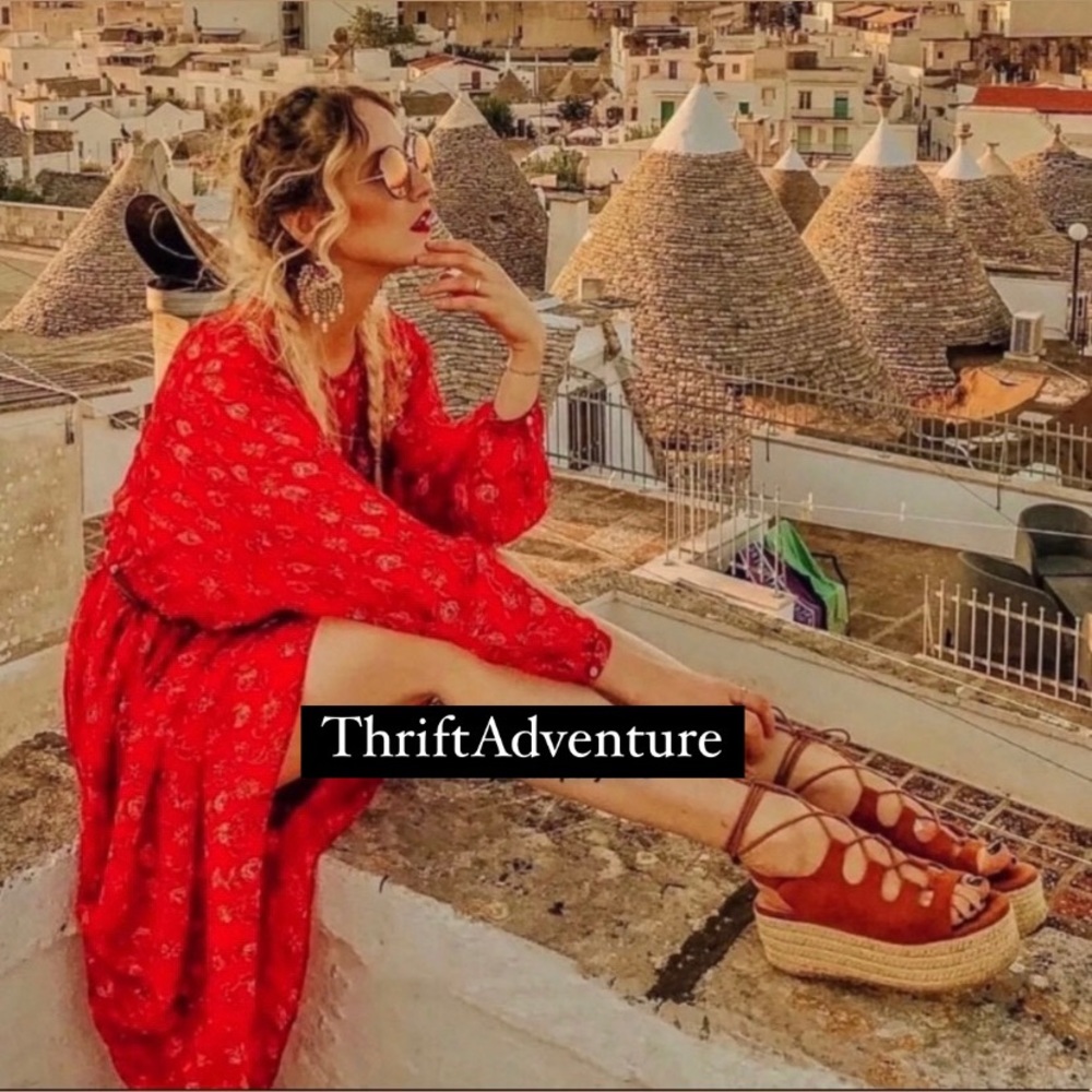 NWT Zara Red Floral Embroidered Midi Dress